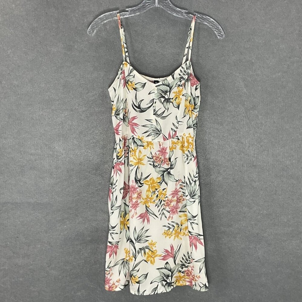 Divided Dress Womens Sz 2 Sundress Floral Zip Feminine Summer Travel Beach